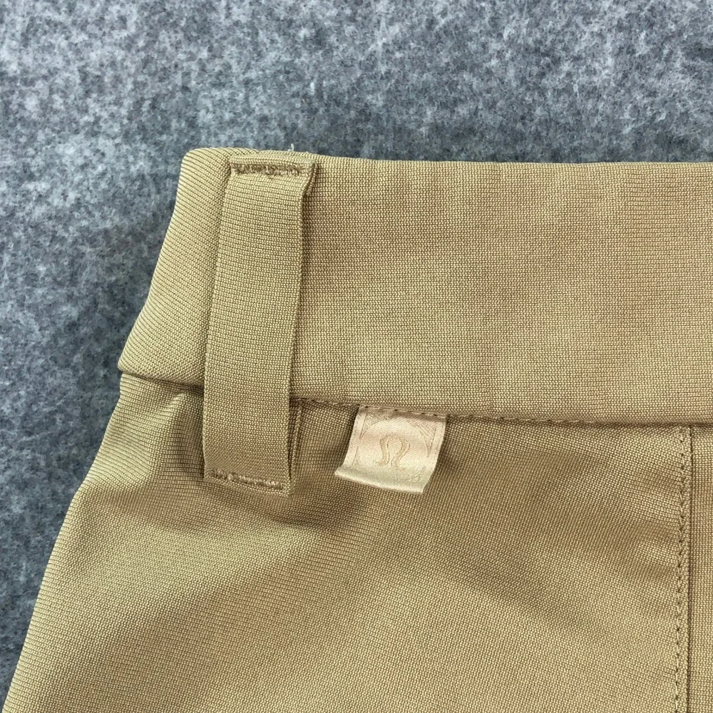 Lululemon Mens Commission Short 32 Golf Chino Warpstreme Khaki Tan Mid Rise Gym